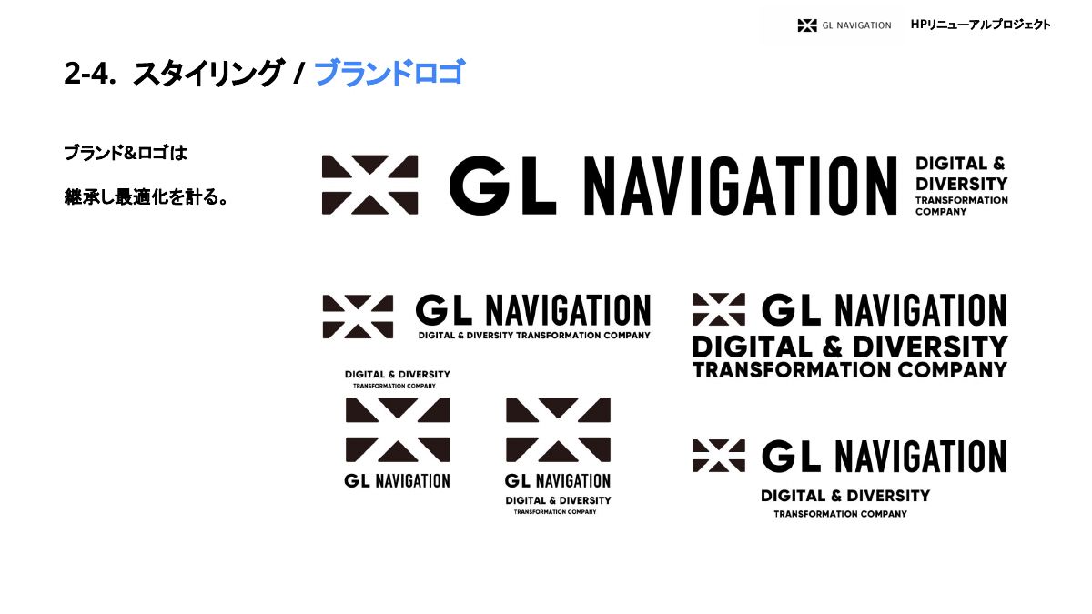 GL Navigation corporate brand styling page 16